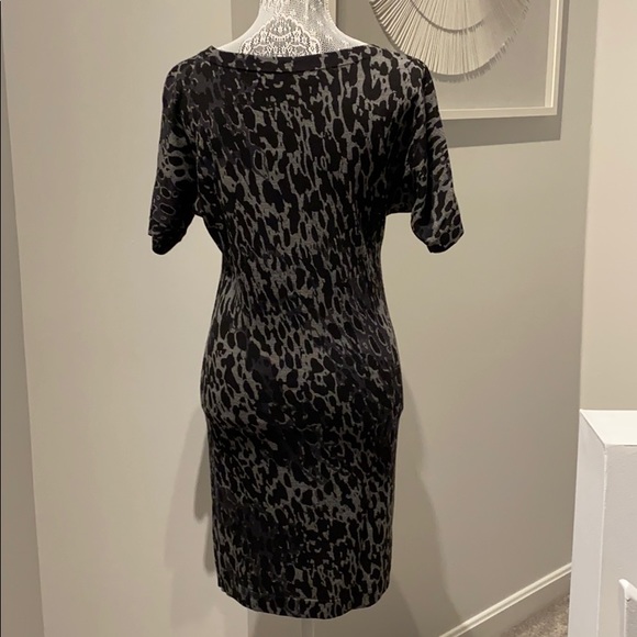 Black Animal Print Sweater Dress - Picture 3 of 6